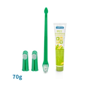 Pasta y cepillo de dientes para mascotas (tres cabezales)