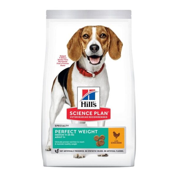 Hill's Science Plan Perfect Weight Adult Medium Pollo pienso para perros 2kg