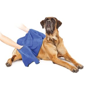 DUVO TOALLA BAÑO PERRO MICROFIBRA AZUL 100x70cm
