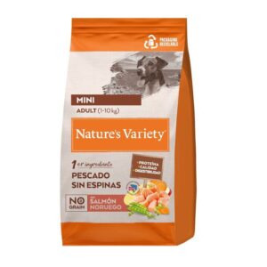 Nature's Variety No Grain Adult Mini Salmón pienso para perros 7kg