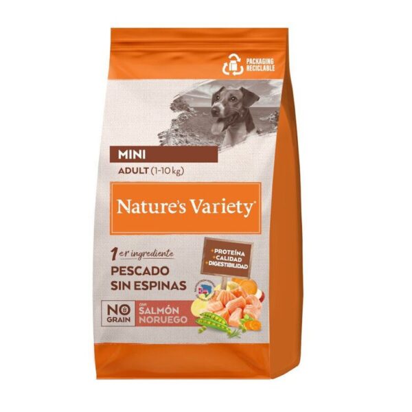 Nature's Variety No Grain Adult Mini Salmón pienso para perros 3kg