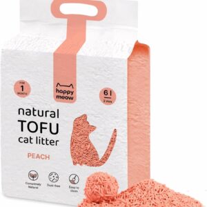 HAPPY MEOW ARENA TOFU AGLOMERANTE PARA GATO Melocotón 2mm 6L
