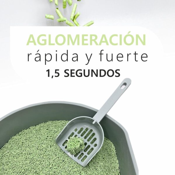 HAPPY MEOW ARENA TOFU AGLOMERANTE PARA GATO Té Verde 2mm 6L - Imagen 4