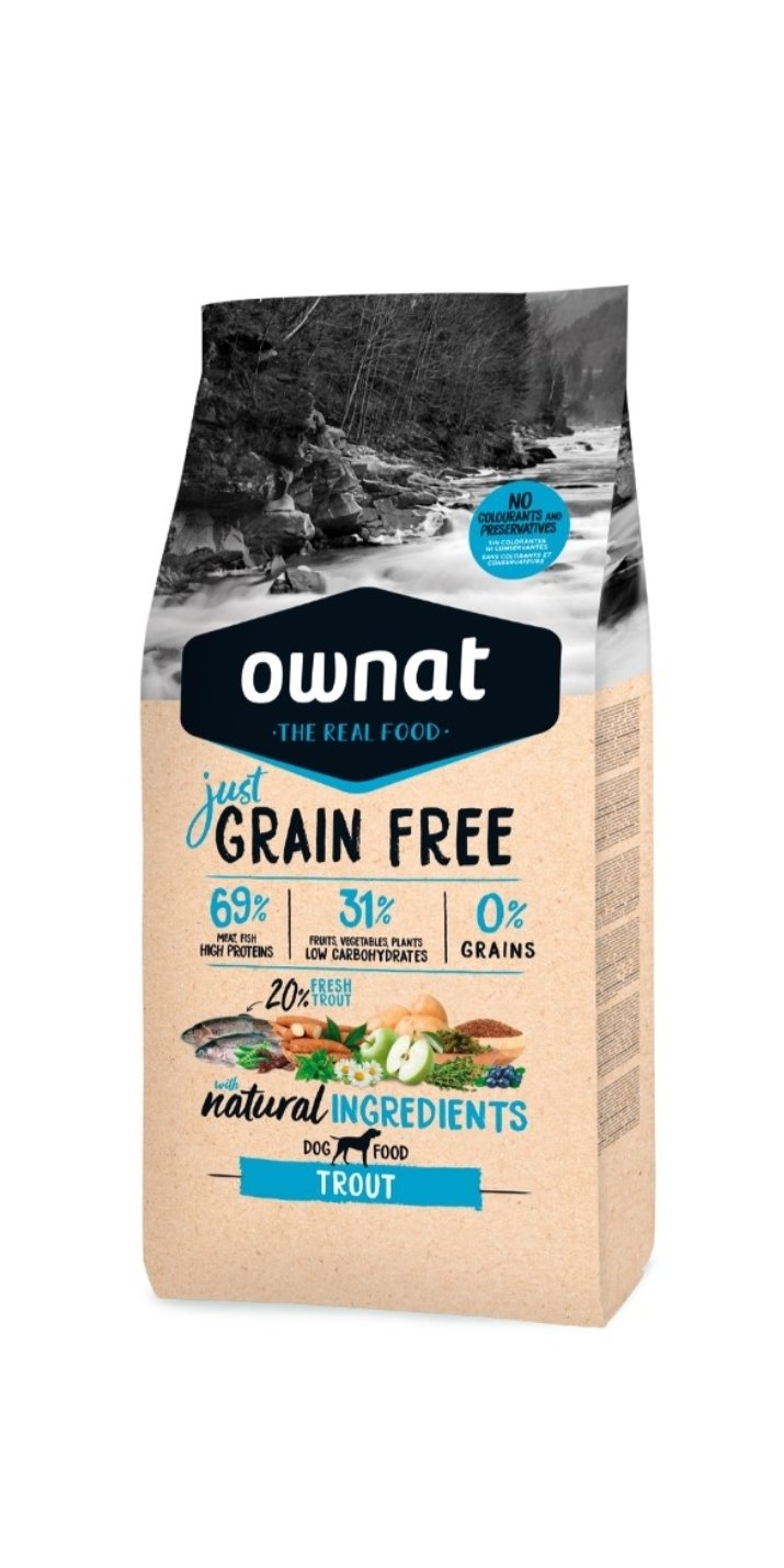 OWNAT GRAIN FREE JUST TRUCHA 3KG